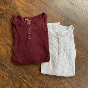 American Eagle Long Sleeve Henleys